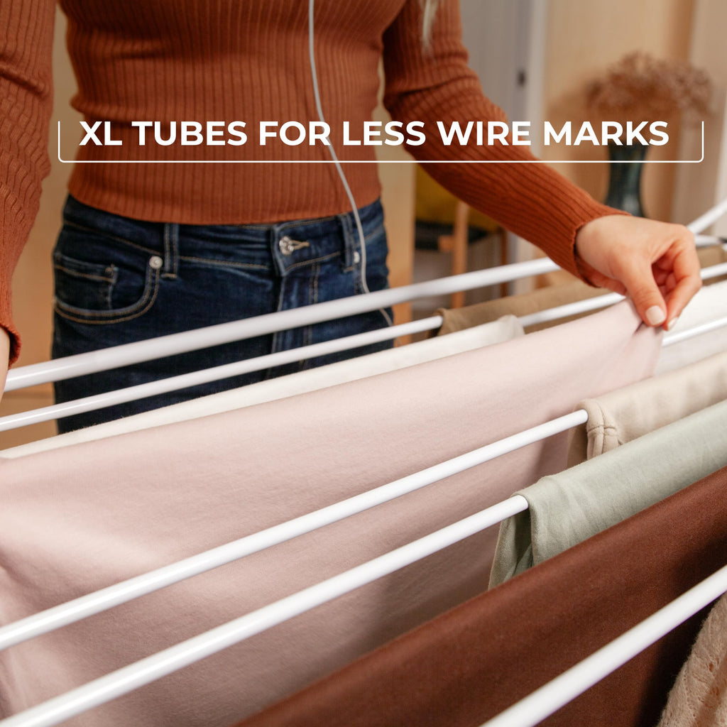 Vileda Extra Clothes Airer - X-Legs, 20m Drying Space, Socks Holder, Sturdy, Compact Laundry Rack - Like New