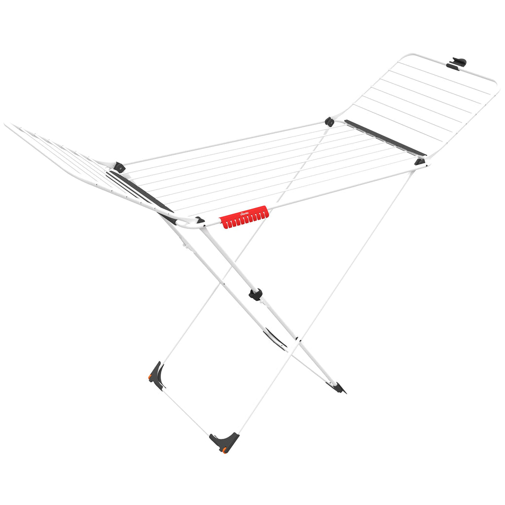 Vileda Extra Clothes Airer - X-Legs, 20m Drying Space, Socks Holder, Sturdy, Compact Laundry Rack - Like New