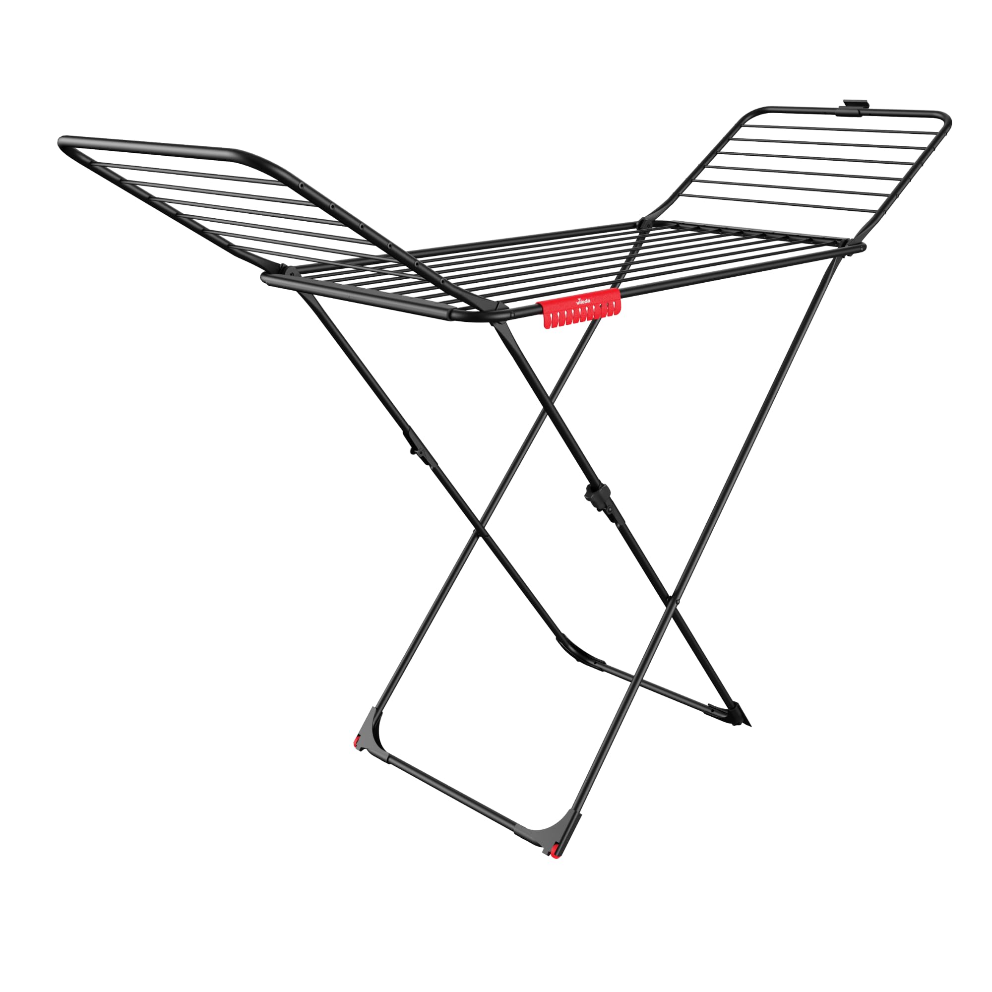 Vileda Extra Clothes Airer - X-Legs, 20m Drying Space, Socks Holder, Sturdy, Compact Laundry Rack - Like New
