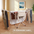 Vileda Extra Clothes Airer - X-Legs, 20m Drying Space, Socks Holder, Sturdy, Compact Laundry Rack - Like New