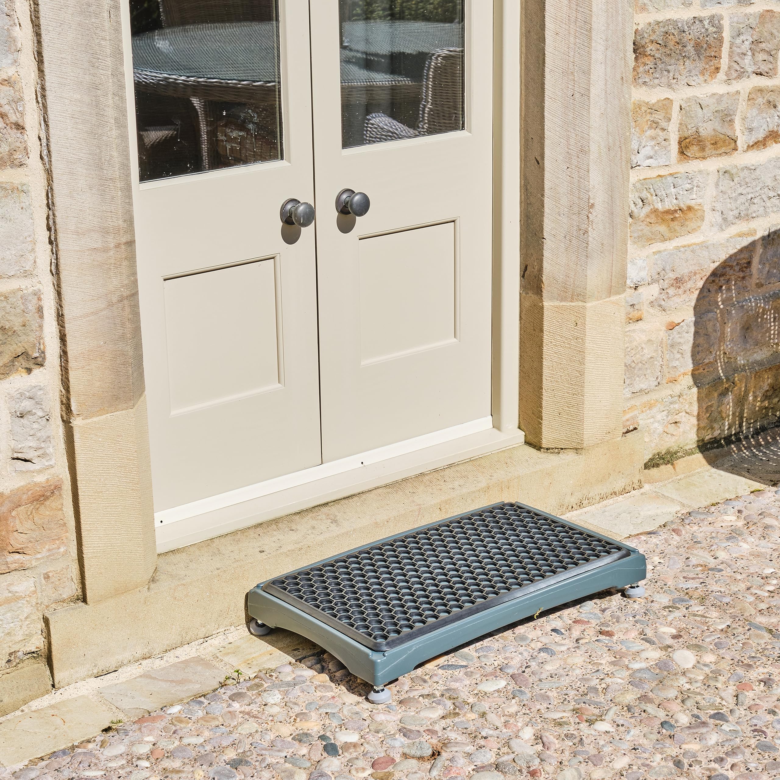 NRS Healthcare Mobility Care Outdoor Plastic Half Step 11cm (4.5") - Aid for Elderly & Disabled - Damaged Box