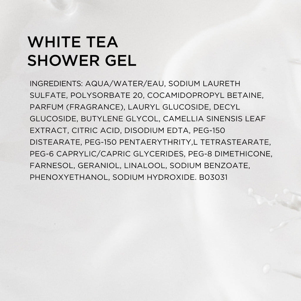 Elizabeth Arden White Tea Shower Gel - 400ml Refreshing Body Wash Cleanser - New