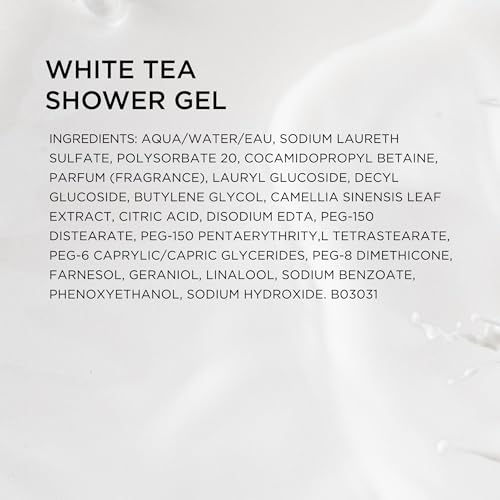 Elizabeth Arden White Tea Shower Gel - 400ml Refreshing Body Wash Cleanser - New