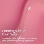 OPI Infinite Shine Nail Polish - Flamingo Your Own Way - Gel Like & Long Lasting Pink Cr`eme Nail Polish - with Pre-Cured Gel Technology & OPI Pro-Wide Brush (15ml) - New