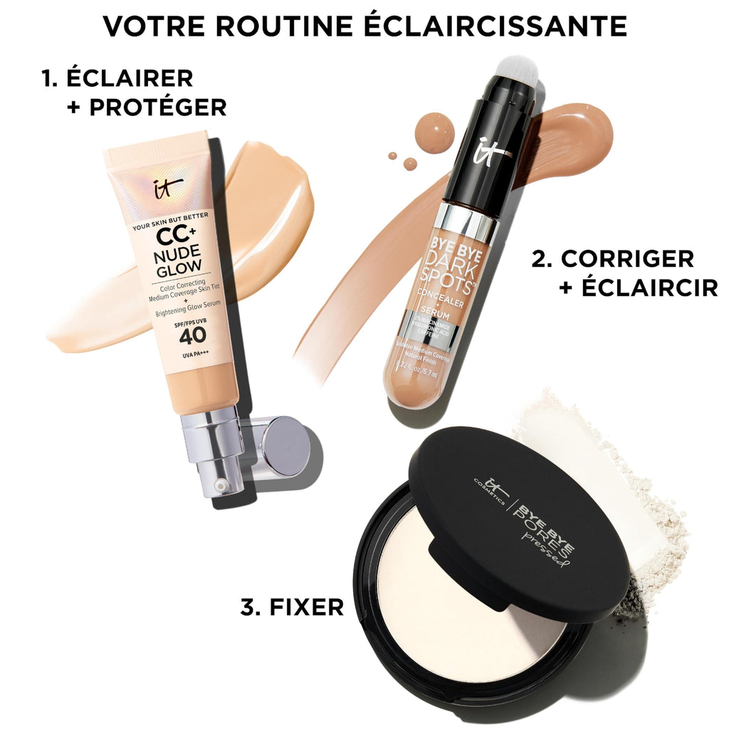 IT Cosmetics Bye Bye Dark Spots Concealer + Serum, Medium Coverage, Made with Niacinamide, Hyaluronic Acid & Caffeine, 6.7 ml - New