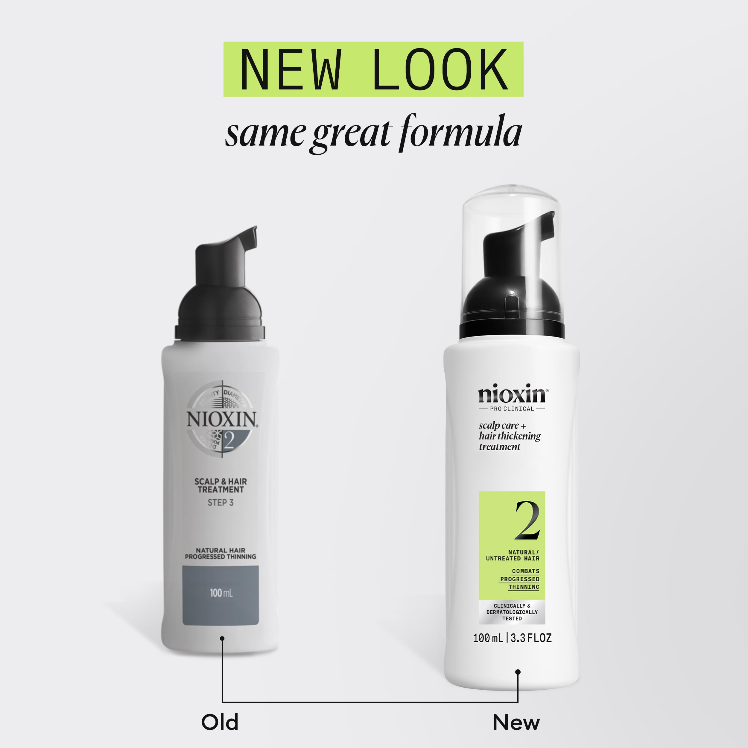Nioxin System 2 Scalp + Hair Thickening Treatment - Hair Loss Serum for Natural Hair with Progressed Thinning - With Niacinamide & Biotin (100ml) - Damaged Box