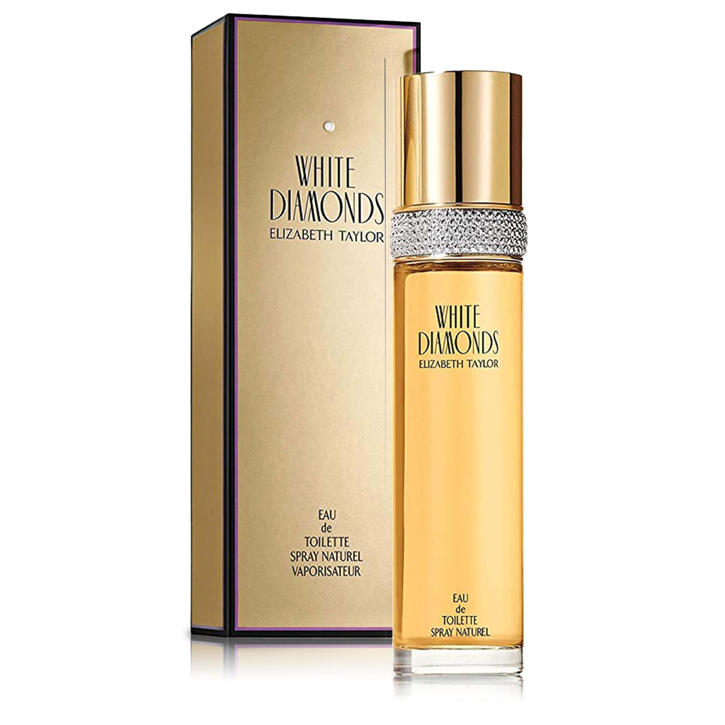Elizabeth Taylor White Diamonds Eau de Toilette Spray, 100ml, Floral Chypre Fragrance, Celebrity Perfume for Women - Damaged Box