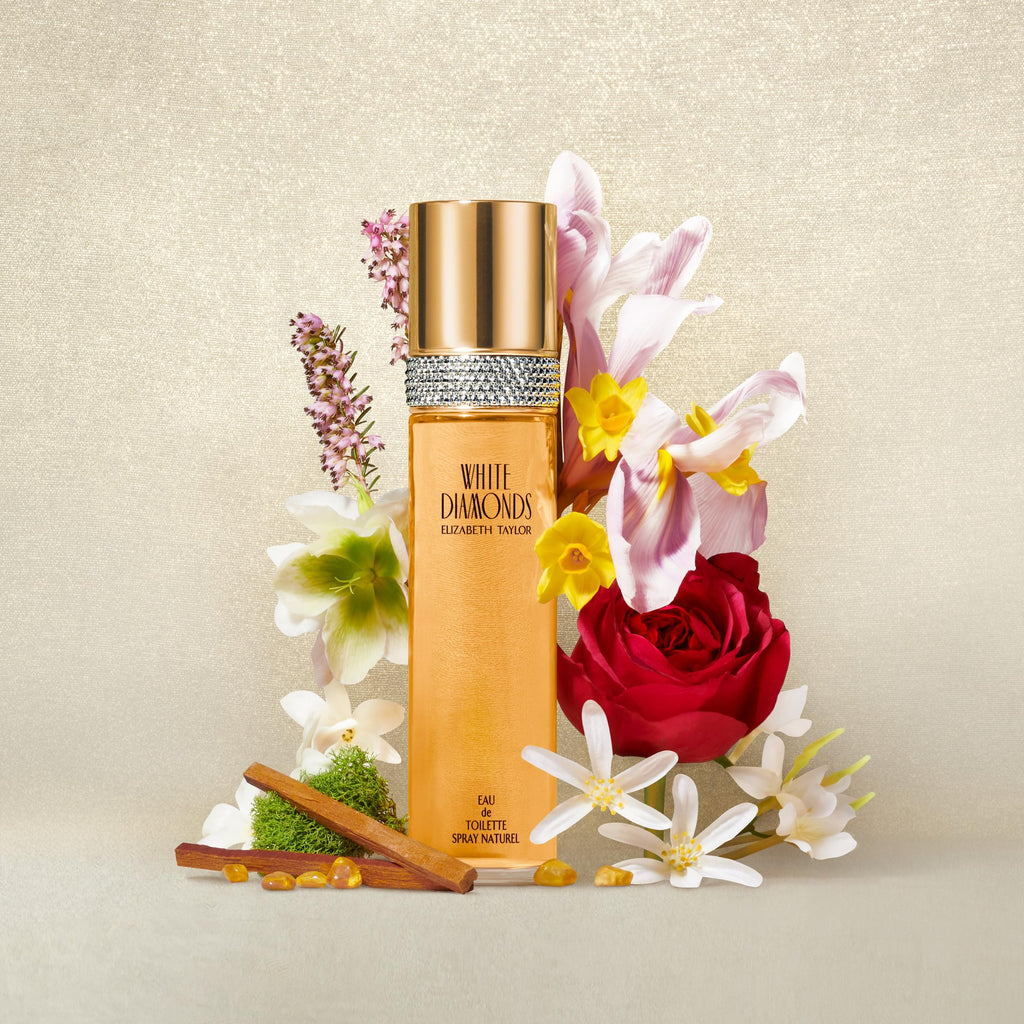 Elizabeth Taylor White Diamonds Eau de Toilette Spray, 100ml, Floral Chypre Fragrance, Celebrity Perfume for Women - Damaged Box