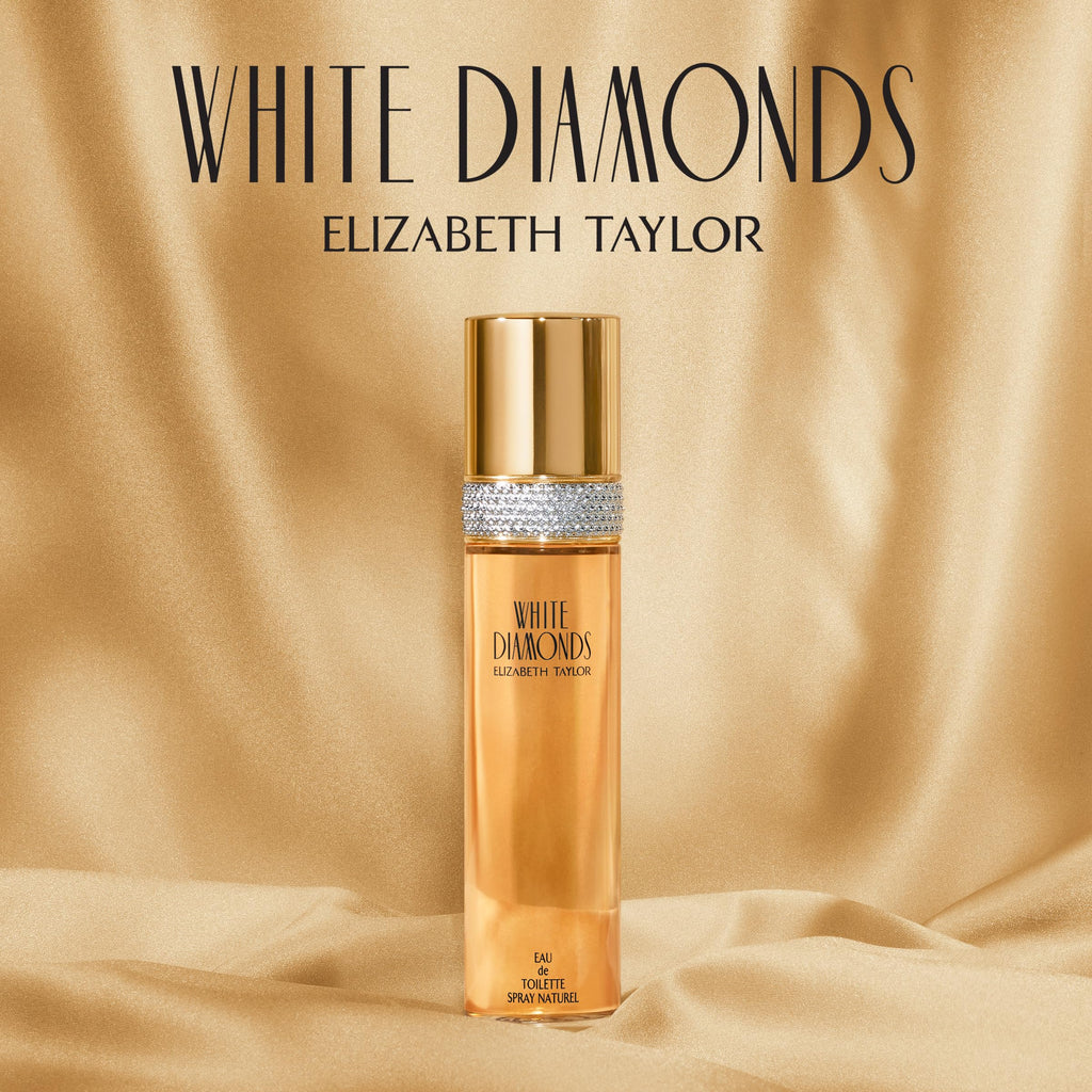Elizabeth Taylor White Diamonds Eau de Toilette Spray, 100ml, Floral Chypre Fragrance, Celebrity Perfume for Women - Damaged Box