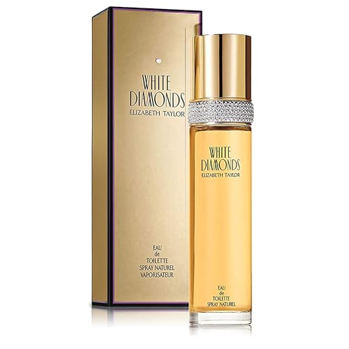 Elizabeth Taylor White Diamonds Eau de Toilette Spray, 100ml, Floral Chypre Fragrance, Celebrity Perfume for Women - Damaged Box