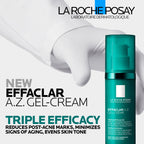 La Roche-Posay Effaclar A.Z. Gel Cream Daily Moisturiser for Breakouts and Ageing with 10% Azelaic Acid, Salicylic Acid, Hyaluronic Acid 40ml - New - BBE 06/2028
