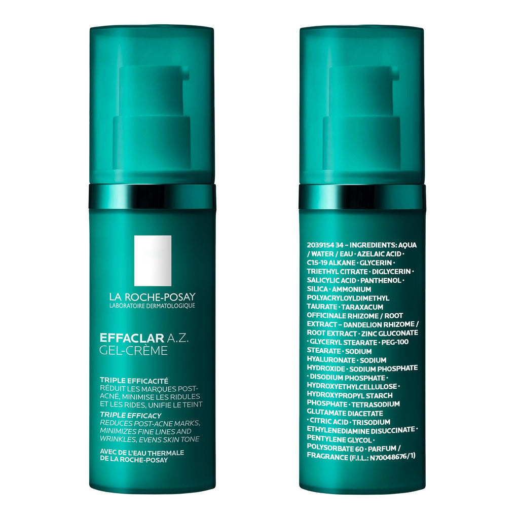 La Roche-Posay Effaclar A.Z. Gel Cream Daily Moisturiser for Breakouts and Ageing with 10% Azelaic Acid, Salicylic Acid, Hyaluronic Acid 40ml - New - BBE 06/2028