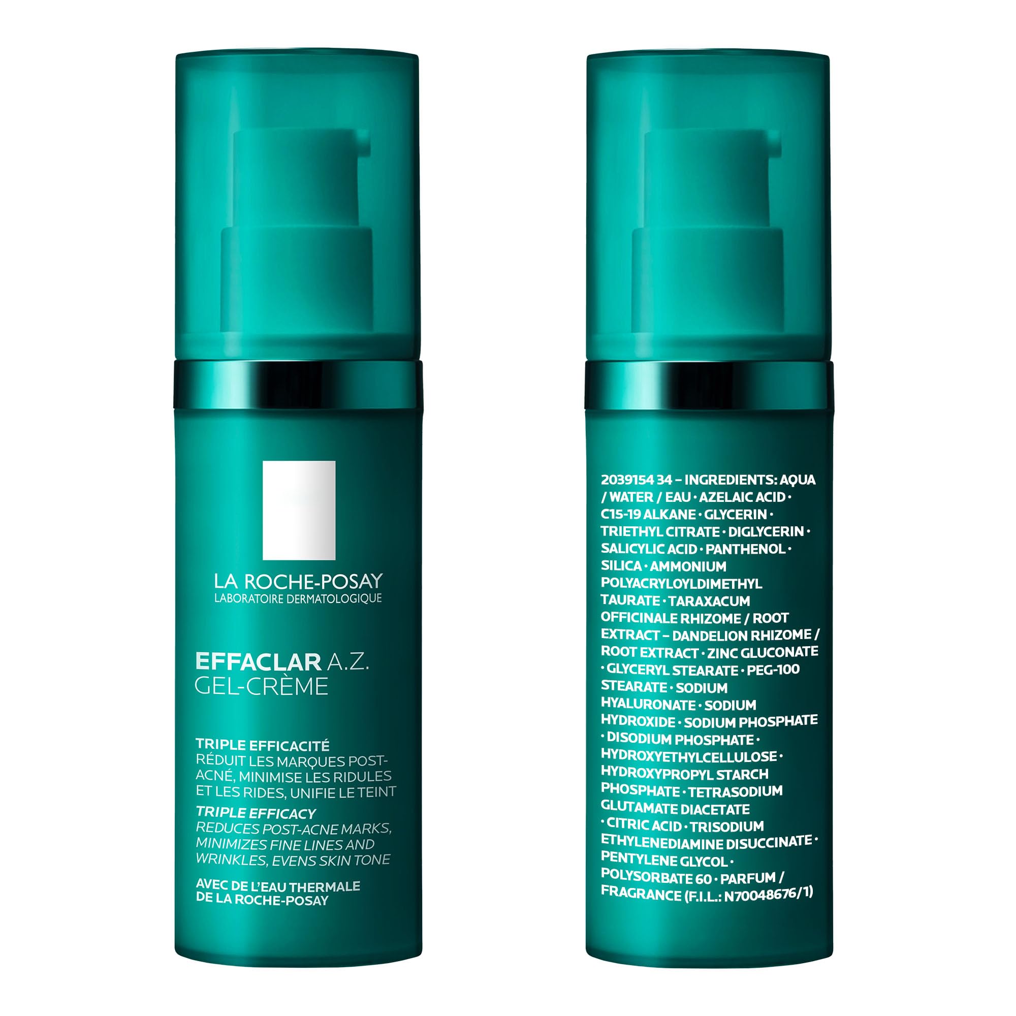 La Roche-Posay Effaclar A.Z. Gel Cream Daily Moisturiser for Breakouts and Ageing with 10% Azelaic Acid, Salicylic Acid, Hyaluronic Acid 40ml - New - BBE 06/2028