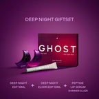 Ghost Deep Night Fragrance Gift Set - Includes EDT 10ml, Deep Night Elixir EDP 10ml & Shimmer Glaze Peptide Lip Serum - New