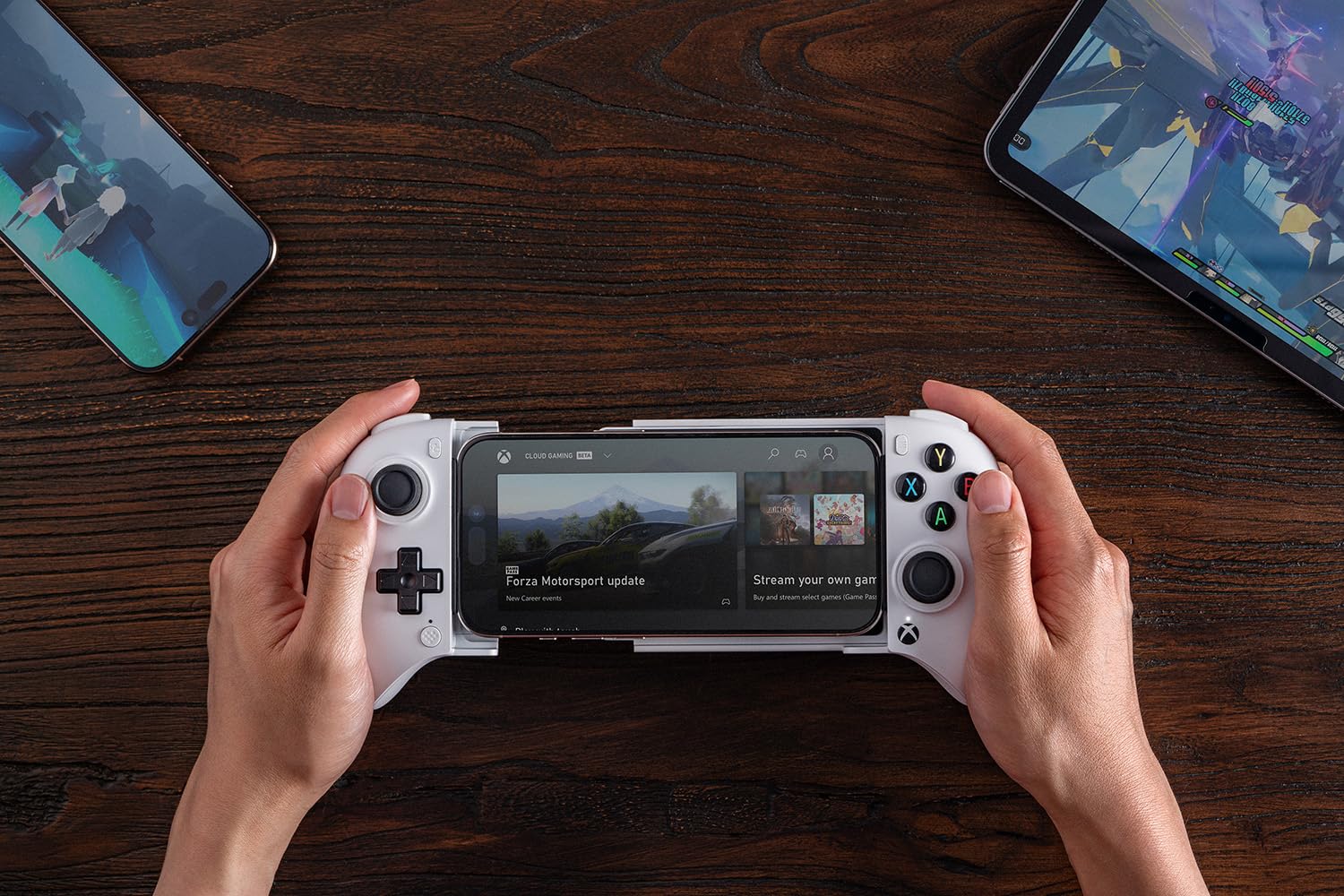 8Bitdo Ultimate Mobile Gaming Controller for iPhone, Apple, Android & Xbox Cloud Gaming, Bluetooth Gamepad with Hall Effect Joysticks, 2 Pro Back Buttons, Officially Licensed (White) - Like New