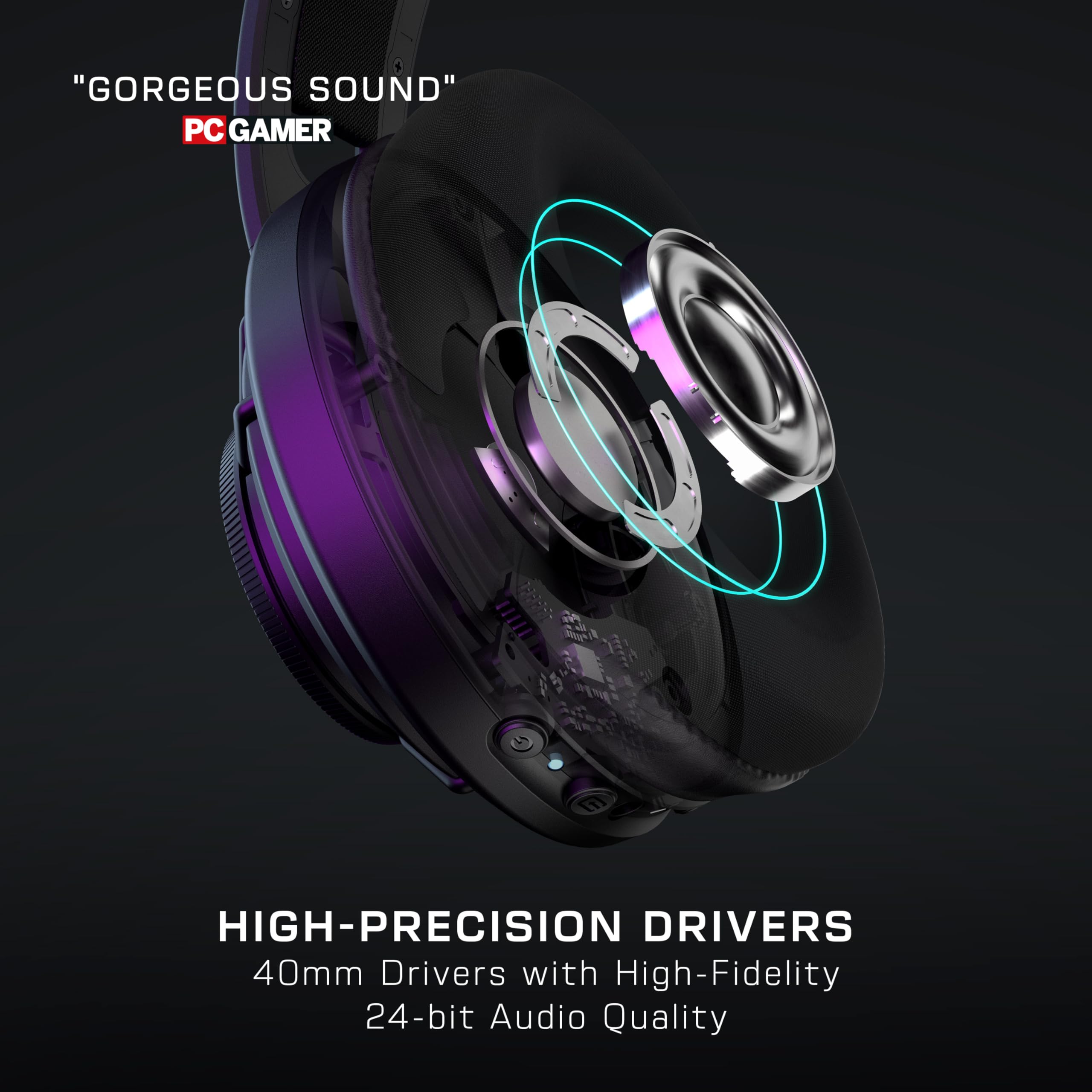 Turtle Beach Atlas Air Wireless Open Back PC Gaming Headset with 24-bit High-Fidelity Audio, Broadcast Grade Mic, Floating Earcup, Memory Foam Cushions and Bluetooth for PC, PS5, PS4 and Mobile - Like New