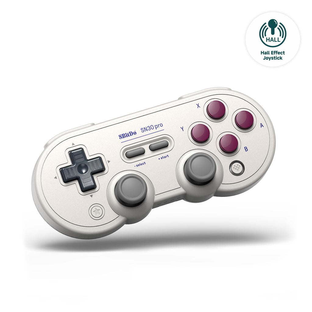 8BitDo SN30 Pro Bluetooth Controller, Hall Effect Joystick Update, Compatible with Switch, Switch 2, PC, macOS, Android, Steam Deck & Raspberry Pi (G Classic) - Damaged Box