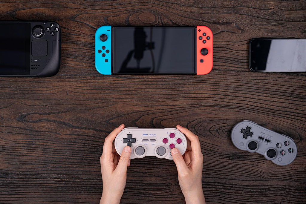 8BitDo SN30 Pro Bluetooth Controller, Hall Effect Joystick Update, Compatible with Switch, Switch 2, PC, macOS, Android, Steam Deck & Raspberry Pi (G Classic) - Damaged Box