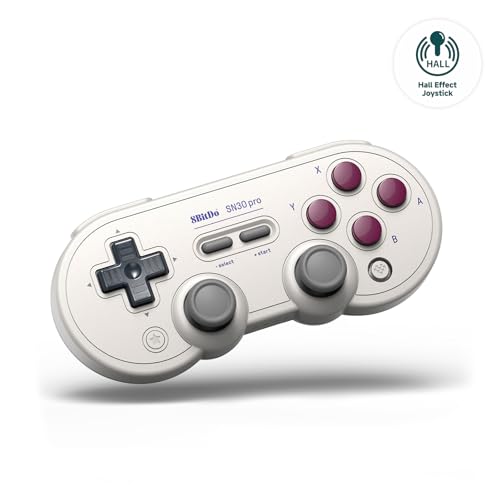8BitDo SN30 Pro Bluetooth Controller, Hall Effect Joystick Update, Compatible with Switch, Switch 2, PC, macOS, Android, Steam Deck & Raspberry Pi (G Classic) - Damaged Box
