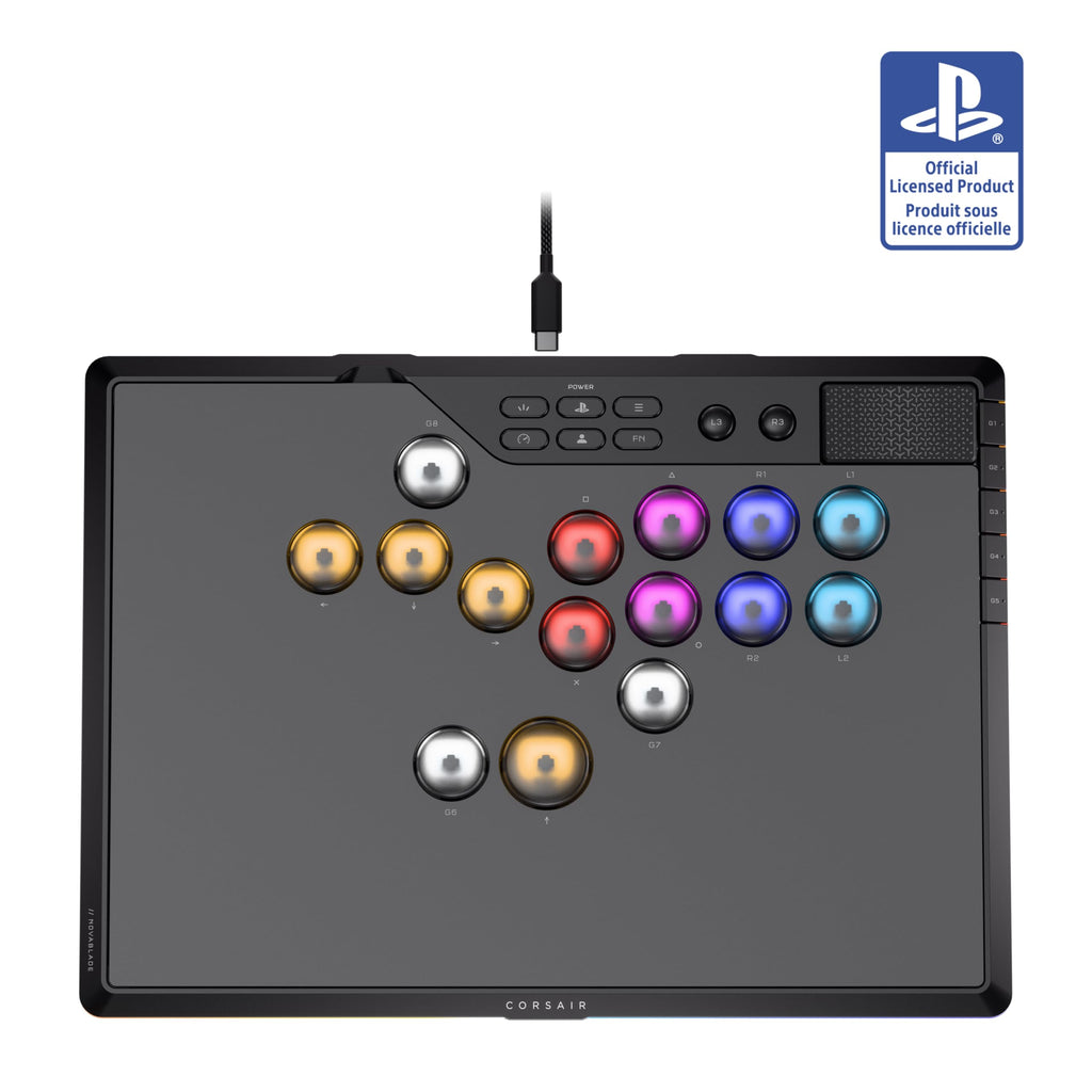 Corsair NOVABLADE PRO Wireless Hall Effect Leverless Controller - 15-Main Key Layout, 1000Hz Polling, 2.4GHz Wireless, SOCD, MGX Hyperdrive Hall Effect Magnetic Switches - PS5, PS4, PC - Black - Very Good