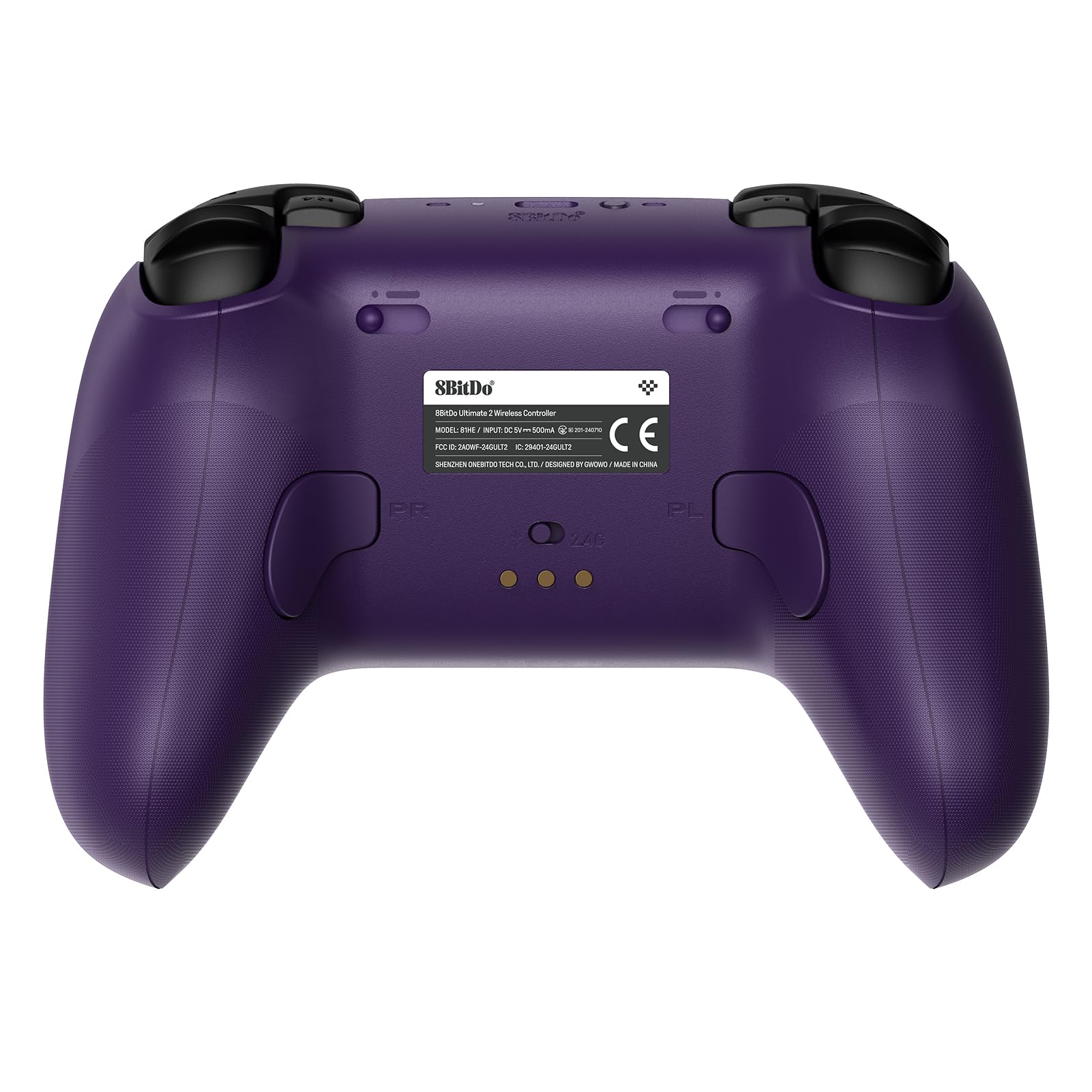 8Bitdo Ultimate 2 Wireless Controller for Windows & Android, Gaming Controller with TMR Joysticks, Switchable Hall Effect/Tactile Triggers, Motion Control, RGB Fire Ring, 8Speed Wireless Tech, Purple - Like New