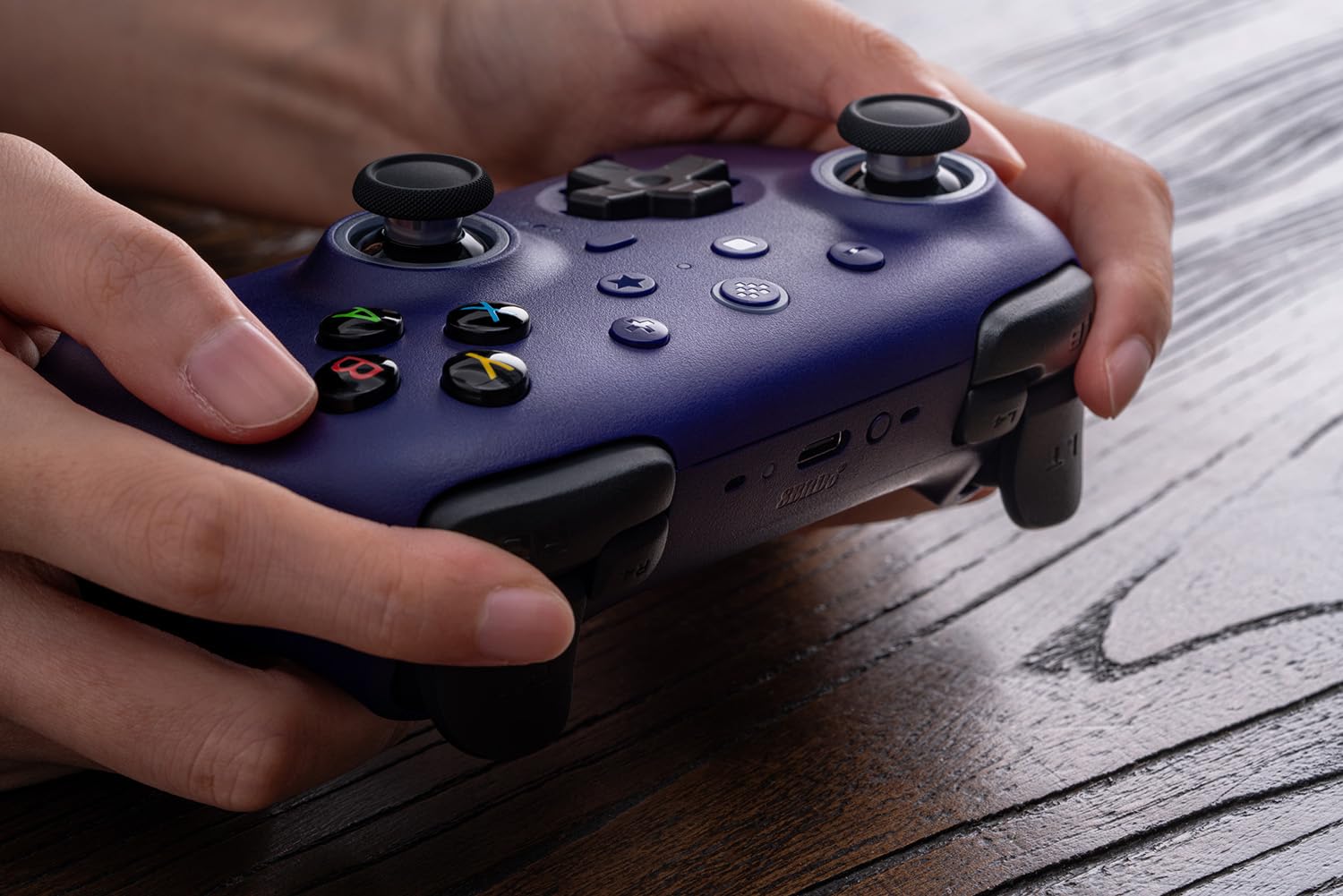 8Bitdo Ultimate 2 Wireless Controller for Windows & Android, Gaming Controller with TMR Joysticks, Switchable Hall Effect/Tactile Triggers, Motion Control, RGB Fire Ring, 8Speed Wireless Tech, Purple - Like New