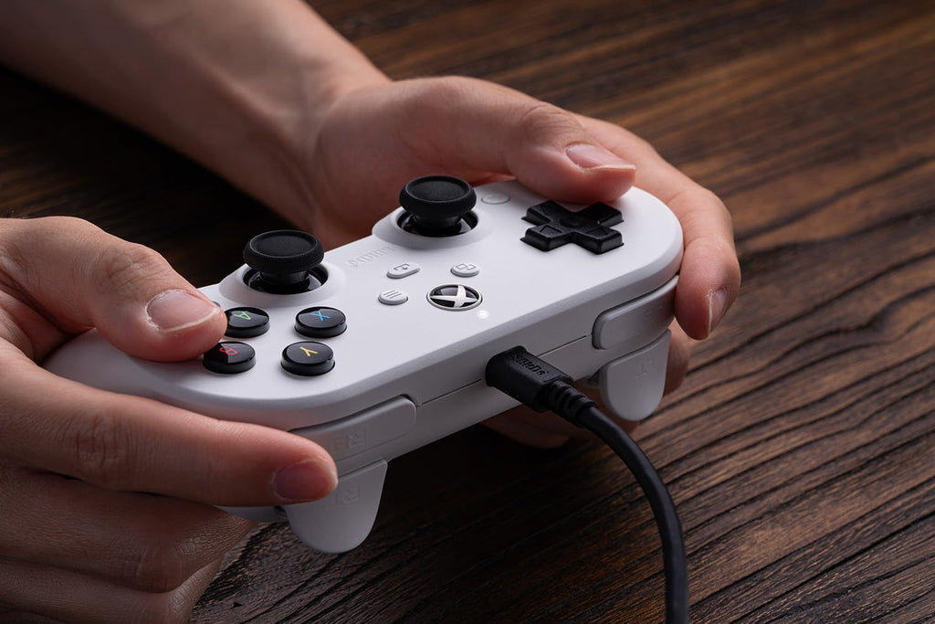 8Bitdo Pro 2 Wired Controller for Xbox, Hall Effect Joystick Update, 3.5mm Audio Jack, Compatible with Xbox Series X|S, Xbox One, Windows 10/11 - Officially Licensed (White) - Like New