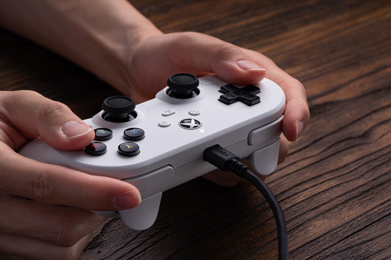 8Bitdo Pro 2 Wired Controller for Xbox, Hall Effect Joystick Update, 3.5mm Audio Jack, Compatible with Xbox Series X|S, Xbox One, Windows 10/11 - Officially Licensed (White) - Like New