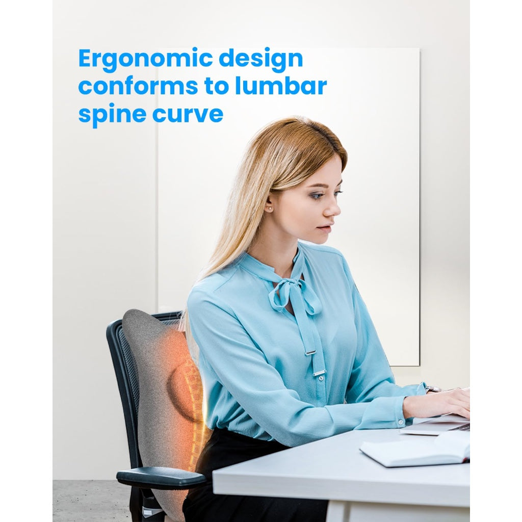 COMFIER Lumbar Cushion, Ergonomic Memory Foam Shoulder Massager, Shiatsu Back Massage with Heat, Graphene Heating Back Massager for Office Chair - Damaged Box
