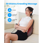COMFIER Lumbar Cushion, Ergonomic Memory Foam Shoulder Massager, Shiatsu Back Massage with Heat, Graphene Heating Back Massager for Office Chair - Damaged Box