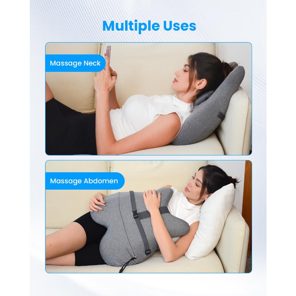 COMFIER Lumbar Cushion, Ergonomic Memory Foam Shoulder Massager, Shiatsu Back Massage with Heat, Graphene Heating Back Massager for Office Chair - Damaged Box