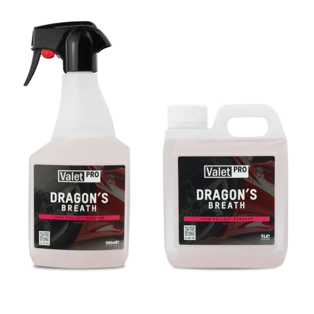 ValetPRO Dragon's Breath Iron Fallout Remover Bundle, 500ml Spray Bottle Plus 1L Refill, Professional Wheel Cleaner, 1.5L Total - Damaged Box