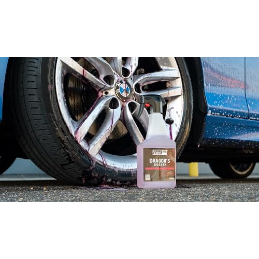 ValetPRO Dragon's Breath Iron Fallout Remover Bundle, 500ml Spray Bottle Plus 1L Refill, Professional Wheel Cleaner, 1.5L Total - Damaged Box