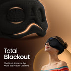LC-dolida Bluetooth Sleep Mask Headphones Complete Blackout 3D Deep Eye Mask with Headphones Bluetooth V5.4 Can Play 15Hrs Breathable Eye mask with Earphones for Travel,Nap Sleeping,Shift Work - Like New