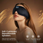 LC-dolida Bluetooth Sleep Mask Headphones Complete Blackout 3D Deep Eye Mask with Headphones Bluetooth V5.4 Can Play 15Hrs Breathable Eye mask with Earphones for Travel,Nap Sleeping,Shift Work - Like New