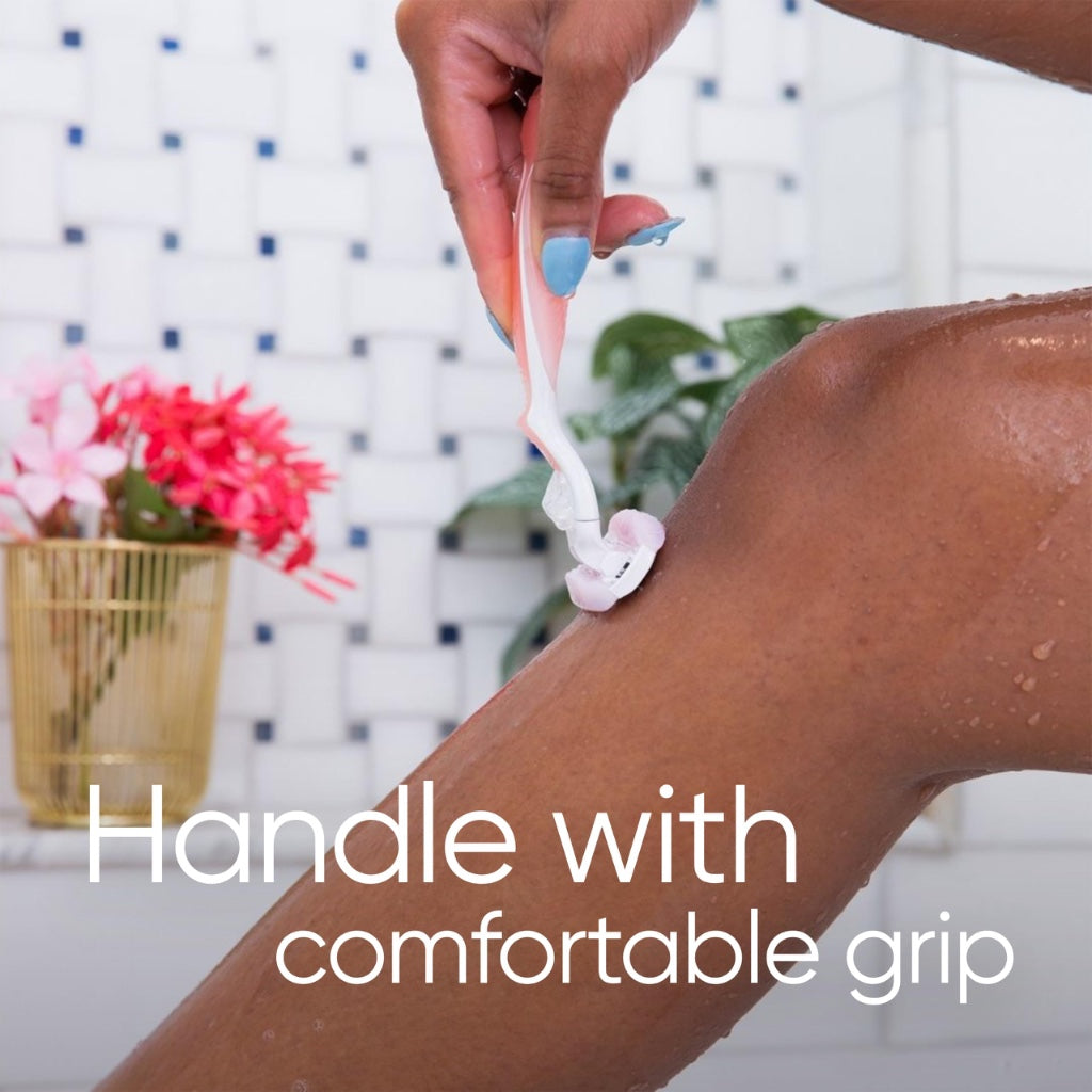 Gillette Venus ComfortGlide Women's Razor, Spa Breeze - 3 Refill Razor Cartridges, Reusable Metal Handle and Shower Holder - Damaged Box