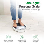 Medisana PSD Mechanical Personal Scale - Retro Analogue Dial, Battery-Free, Solid Metal Body Bathroom Weighing Scales - Very Good