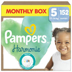 Pampers Harmonie Nappies Size 5 - 152 Pack - 11-16kg - Monthly - Gentle Skin Protection - Damaged Box