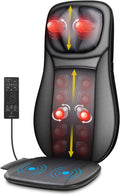 Snailax Back Massager with Heat - Shiatsu Full Body Deep Kneading Rolling Massage Chair Pad - Neck Back Seat with Height Adjustment - Very Good