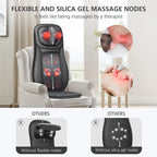 Snailax Back Massager with Heat - Shiatsu Full Body Deep Kneading Rolling Massage Chair Pad - Neck Back Seat with Height Adjustment - Very Good