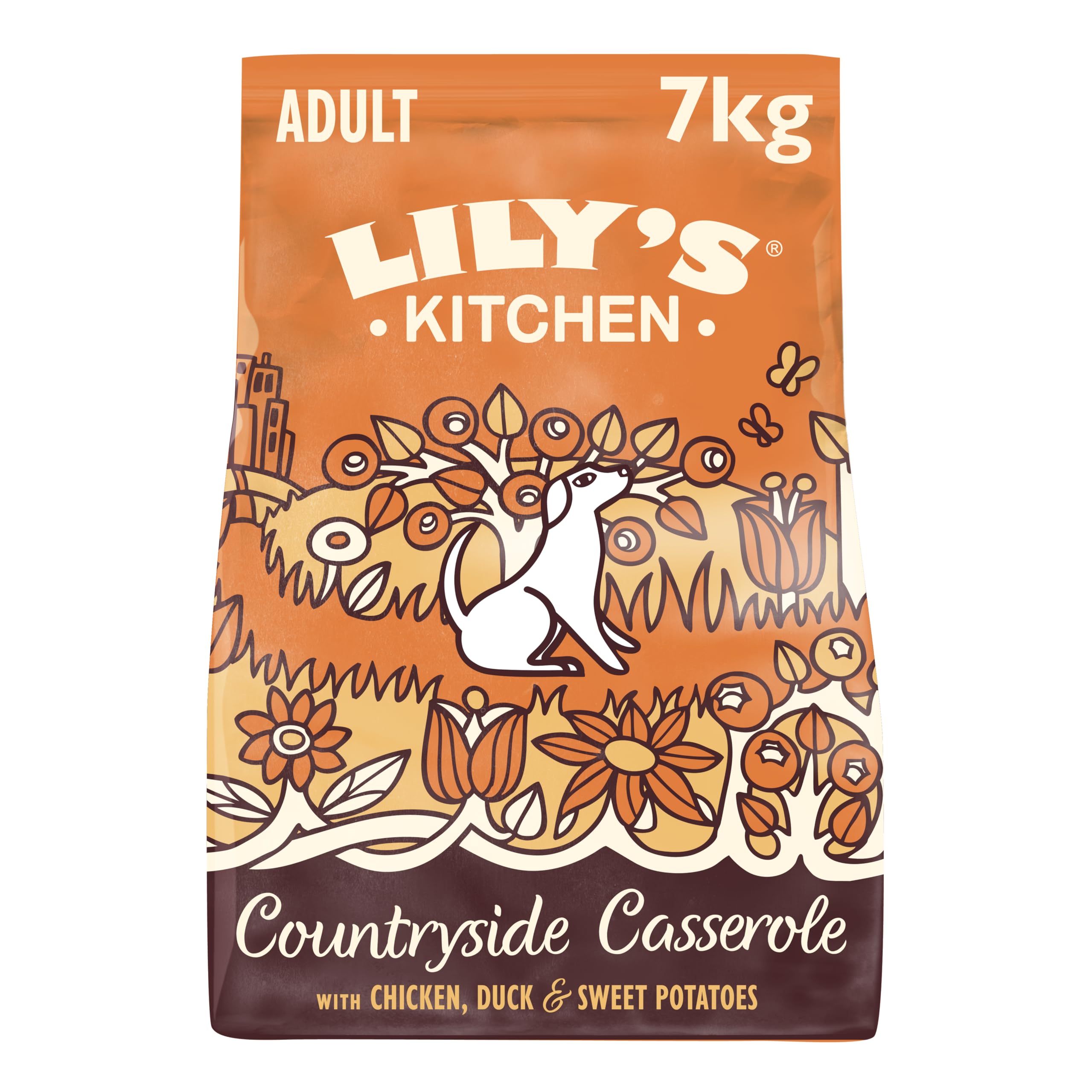 Lily's Kitchen Adult Dry Dog Food Chicken & Duck Grain-Free 7kg Bag Natural Ingredients - Damaged Box - BBE 08/2027