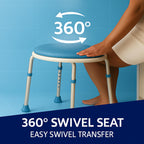 Drive Rotating Rounded Bath / Shower Stool with Swivel Seat - Very Good