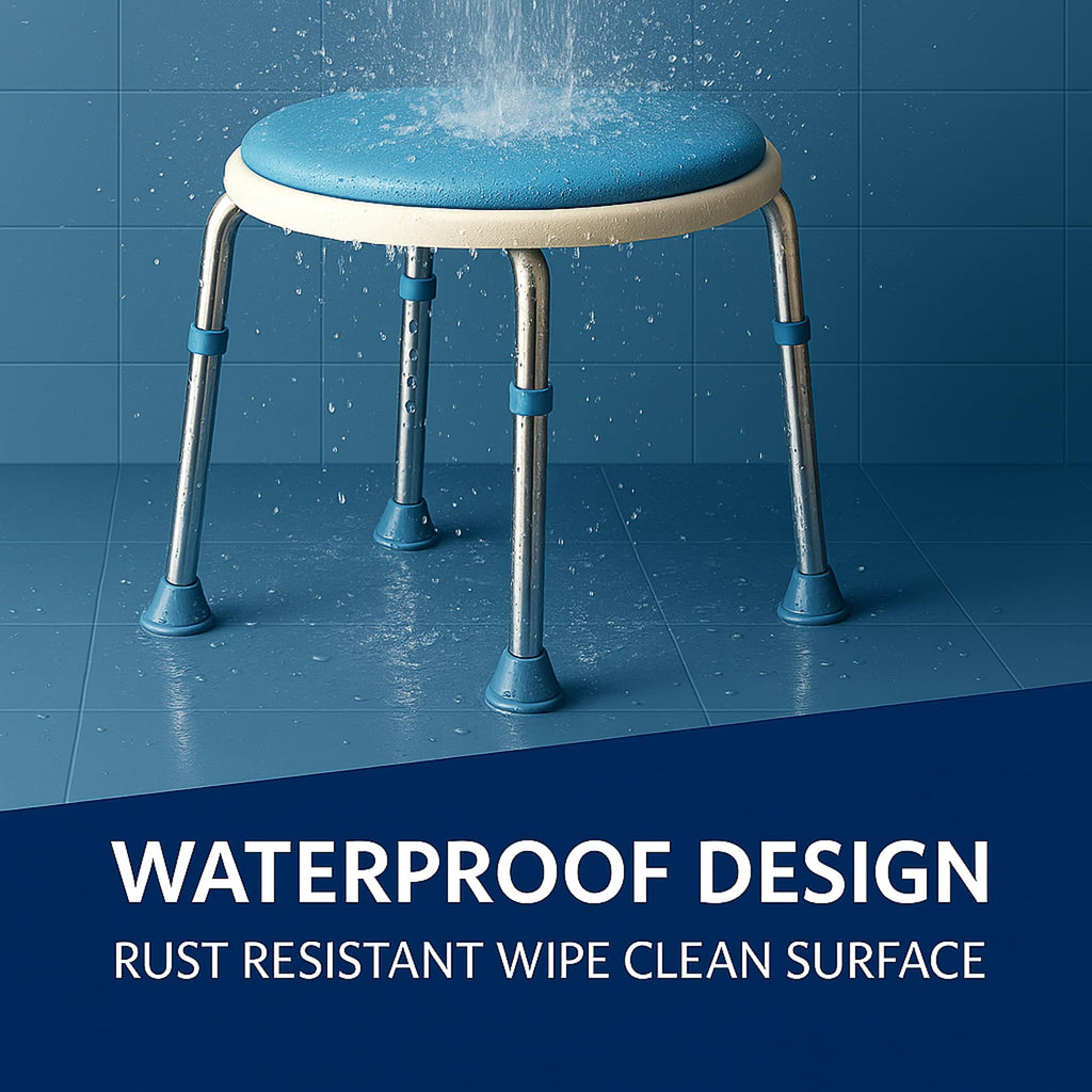 Drive Rotating Rounded Bath / Shower Stool with Swivel Seat - Very Good