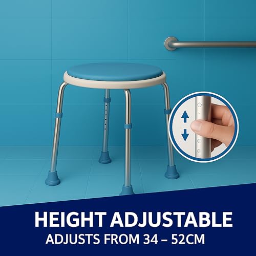 Drive Rotating Rounded Bath / Shower Stool with Swivel Seat - Very Good