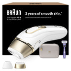 Braun IPL Silk-Expert Pro 5 PL5138 – At Home Hair Removal System – White/Gold – Precision Head, Venus Razor, Pouch - Damaged Box