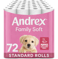 Andrex Family Soft Toilet Roll - 72 Toilet Rolls, Bulk Buy, Fragrance Free, FSC Certified - Damaged Box
