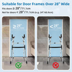 Upright Walker for Seniors - Foldable Lightweight Aluminum Mobility Aid with 6" Wheels, Arm Support & Storage Bag - Very Good