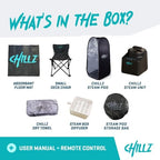 CHILLZ Steam Sauna XL Full Body Portable Tent 1200W 4L Generator Home Spa Detox Relaxation - Very Good