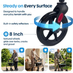 Eazy Fold Lightweight Rollator Walker - Aluminium Folding, 8 Inch Wheels, Adjustable Handles, Seat & Bag - Indoor Outdoor Mobility Aid - Very Good