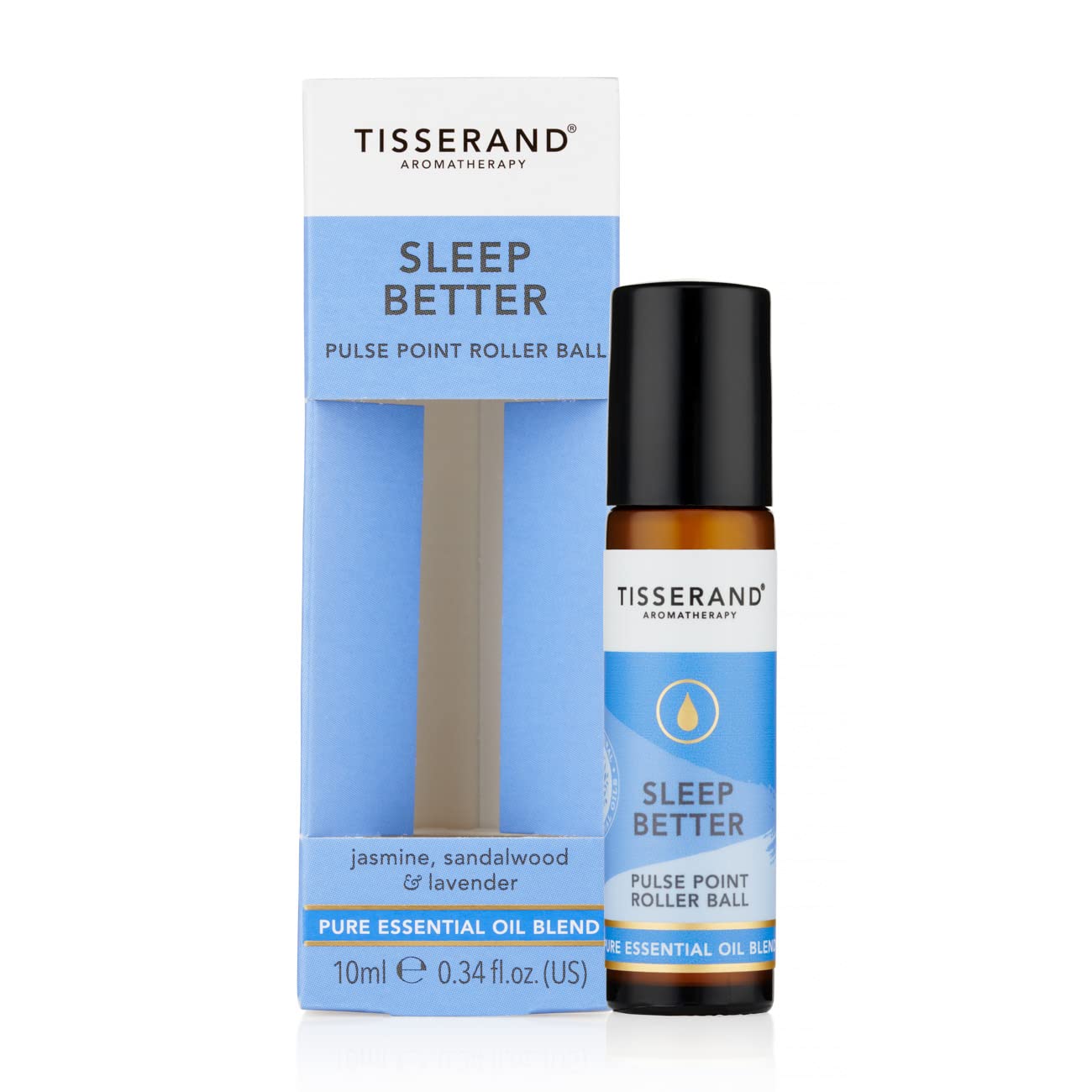Tisserand Sleep Better Pulse Point Roller Ball - 10ml Aromatherapy Essential Oil Blend - Damaged Box